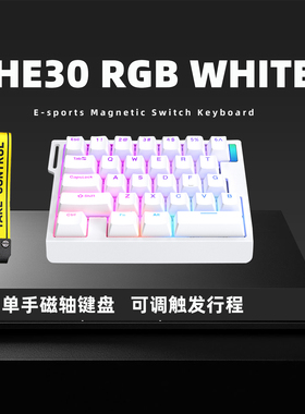 ZUOYA HE30单手磁轴键盘有线游戏FPS吃鸡永劫急停打瓦小键盘