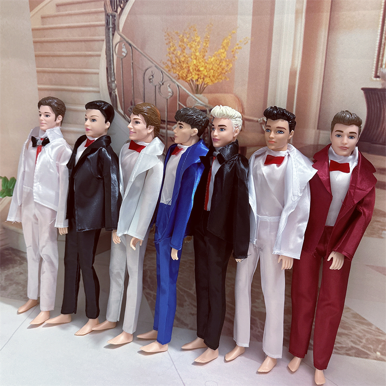 男孩玩具30厘米洋娃娃西装衣服西装换装公主王子玩偶时装衣裤礼服