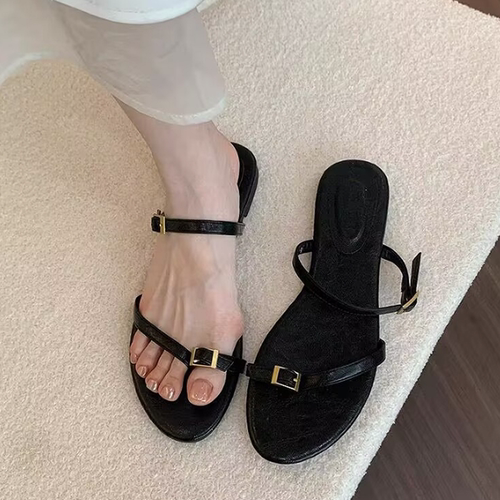 平底简约百搭小凉拖外穿女鞋子