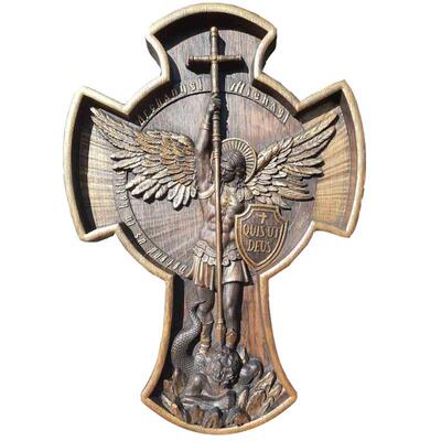 跨境新款 Archangel Mike statue 大天使麦克雕像 树脂工艺品摆件