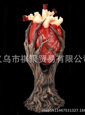 跨境树人心脏解剖模型工艺品摆件人体医学教学结构器官树脂工艺品