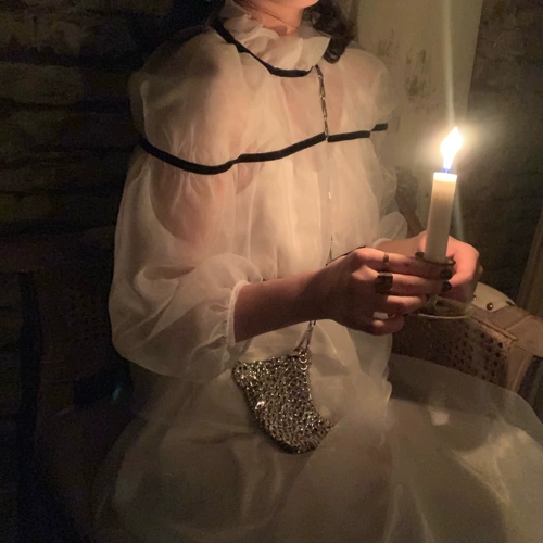 Белая юбка в складку, комплект, французский стиль, рукава фонарики