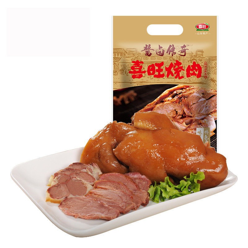 喜旺卤猪头肉400g*2袋熟食即食烧肉真空五香咸下酒菜凉菜猪脸熟肉
