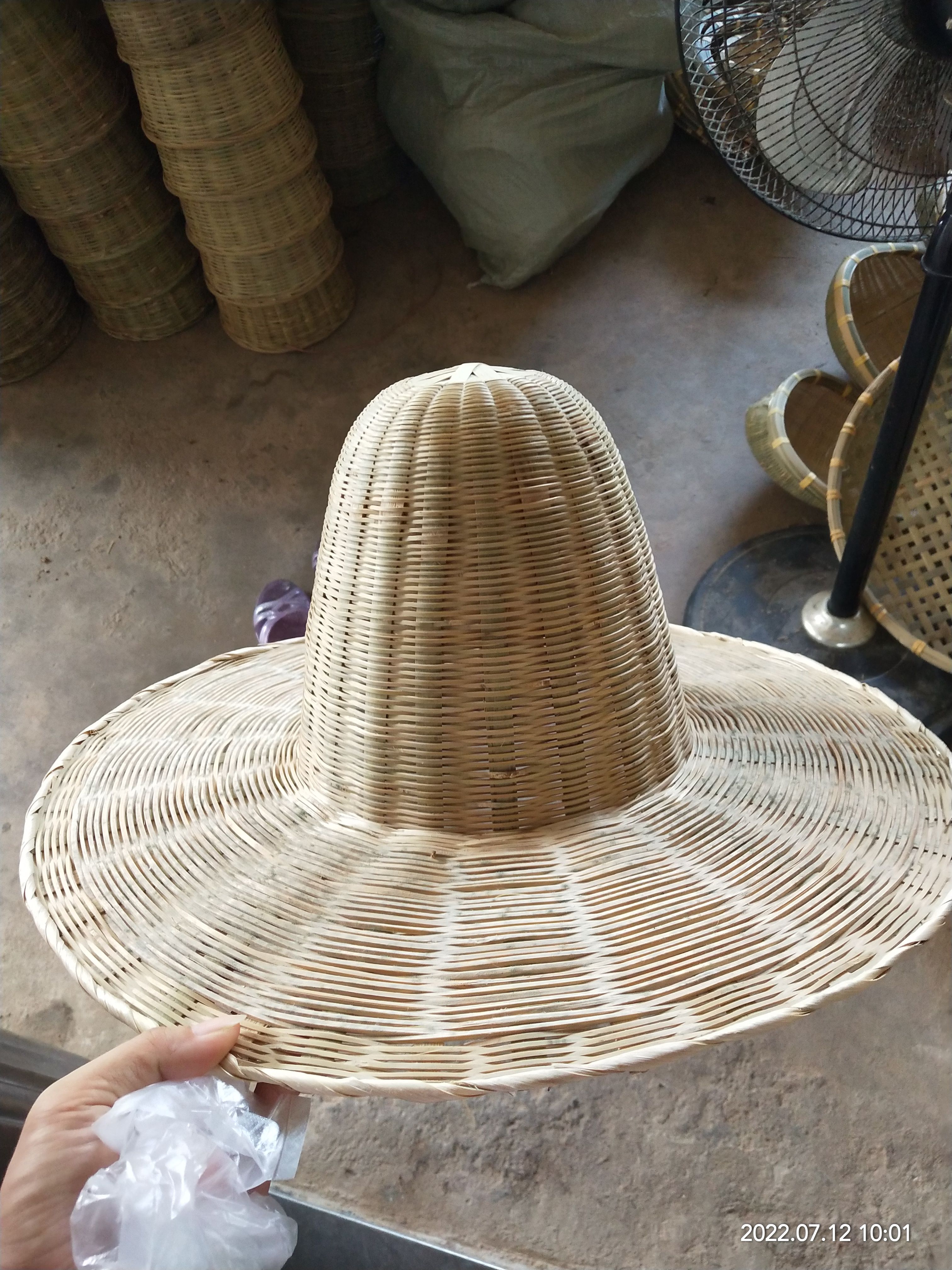 手工竹编明制帽竹编手办帽子