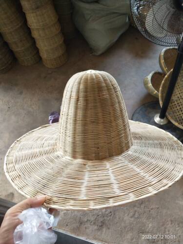 手工竹编明制帽竹编手办帽子
