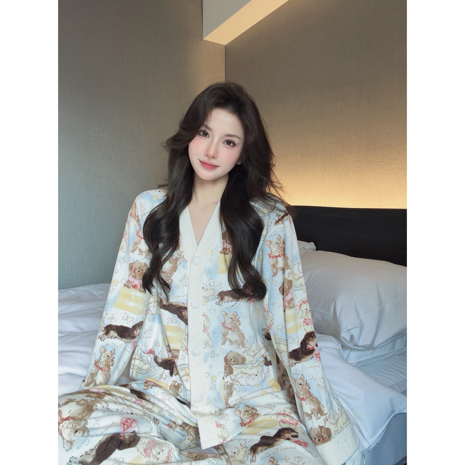 小象【芝心狗狗】软糯甜美少女感海岛绒加厚保暖家居服女睡衣套冬