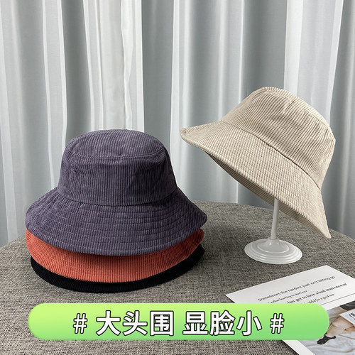 渔夫帽男秋冬韩版潮帽子女大头围