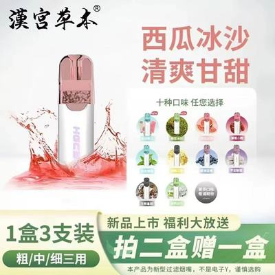 【正品】汉宫草本水果烟嘴过滤器一次性香烟过滤嘴粗中细HGCB男士