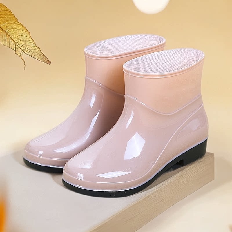 雨鞋女防水防滑水鞋中筒高筒雨靴成人胶鞋厨房加棉保暖干活半桶鞋