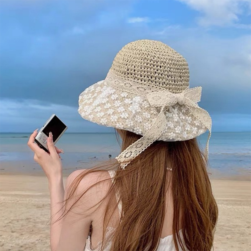 草帽女夏季防晒大帽檐遮阳帽沙滩