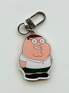 半饺铁盒  阿QGiggity皮特Peter 恶搞之家FamilyGuy 书包包包挂件