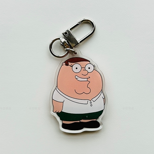 半饺铁盒 恶搞之家FamilyGuy 书包包包挂件 阿QGiggity皮特Peter