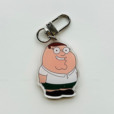 半饺铁盒  阿QGiggity皮特Peter 恶搞之家FamilyGuy 书包包包挂件