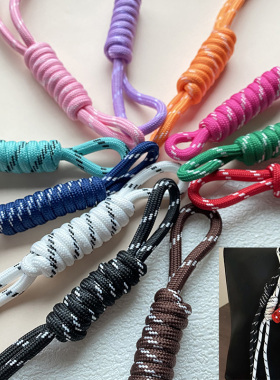 ins潮流挂件彩色打结编织绳潮包挂绳手工diymiu系包挂配件复古绳
