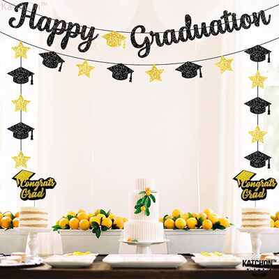 毕业季派对装饰happygraduation