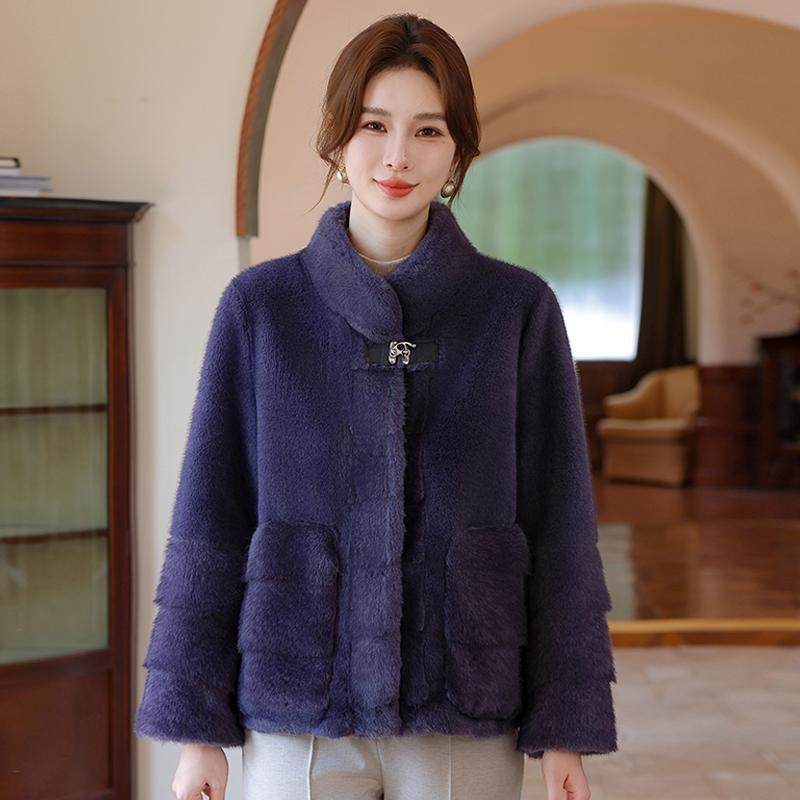 中老年女装妈妈冬装加厚外套皮毛一体水貂绒短款上衣服2025年新款,女装/女士精品,中老年女装,淘宝优惠券,粉丝福利购,淘宝优惠卷