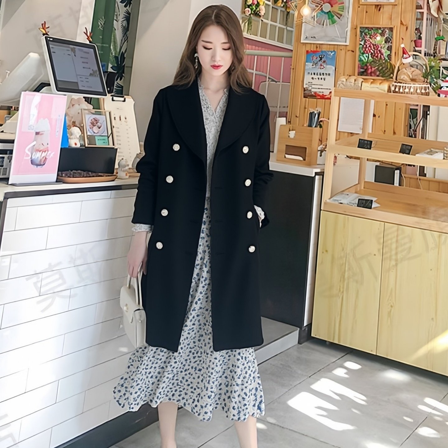 香港代购 b+ab 女装潮流休闲英伦风连过膝衣裙外套,女装/女士精品,羊绒大衣,淘宝优惠券,粉丝福利购,淘宝优惠卷