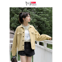 韩版 宽松学生森系夹克2019流行新款 牛仔衣 蜜妃儿工装 外套女春秋季