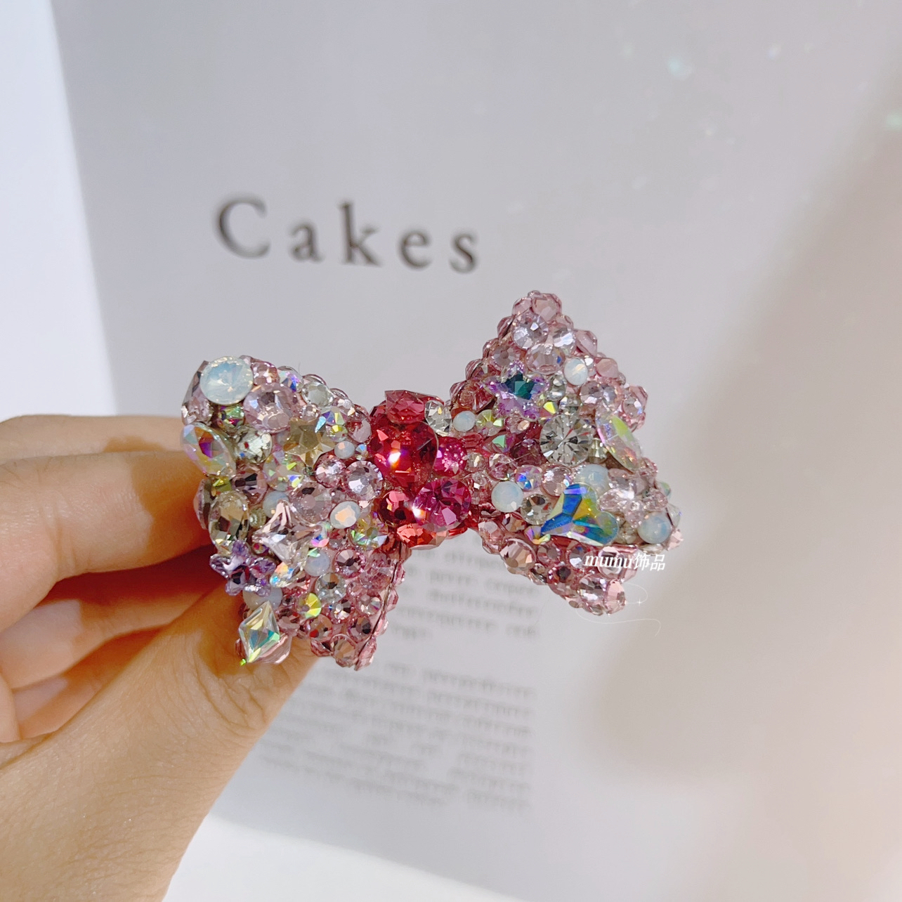 宝石水钻蝴蝶结车载汽车空调出风口夹装饰车内饰品新车礼物女