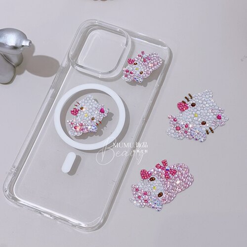 mumu天使美乐蒂水钻贴纸可爱卡通kt手帐素材手机装饰品