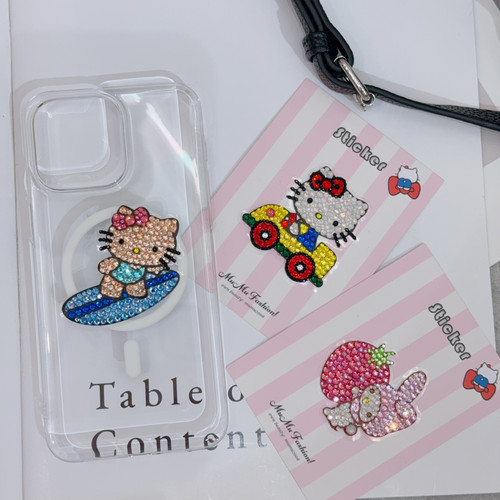 mumu贴钻kitty猫DIY手机壳装饰图案闪钻手帐素材新款贴纸美乐蒂