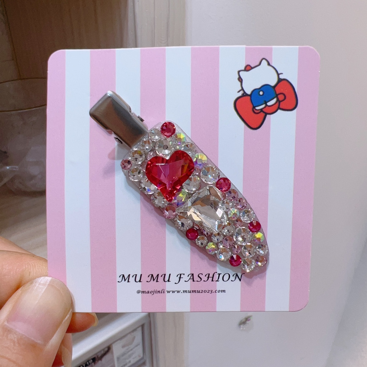 mumu粉丝福利款发夹饰品水钻