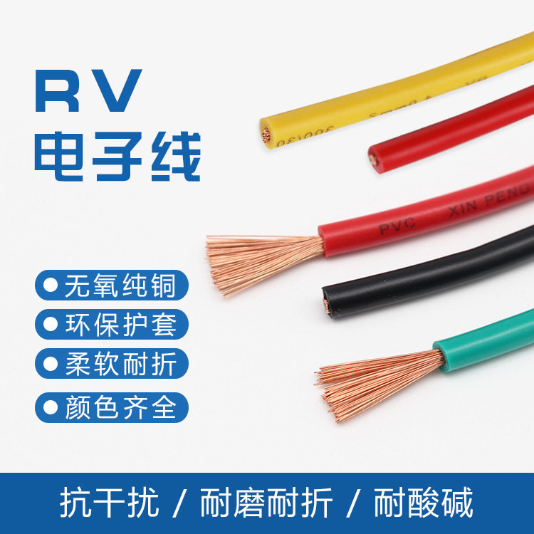 RV电子软线0.3 0.5 0.75 1 1.5 2.5 4平方单芯多股铜芯控制信号线图片