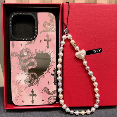 C家镜面磁吸MagSafe十字架爱心荆棘蛇适用iphone16手机壳15promax苹果14pro新款13日韩ins网红15情侣17PRO女