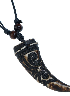 男士狼牙项链树脂百搭