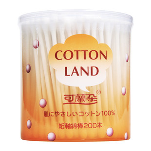 四件 大容量 包邮 纸轴棉棒棉签200本圆罐 家庭装 可蘭朵