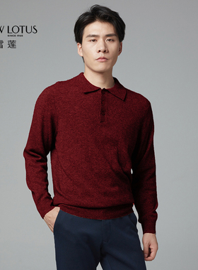 SNOW LOTUS SINCE 1965/雪莲T恤领男套头衫