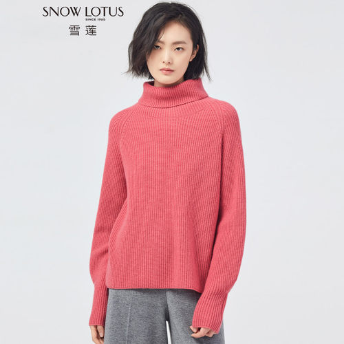 雪莲加厚保暖秋冬新款纯山羊绒衫