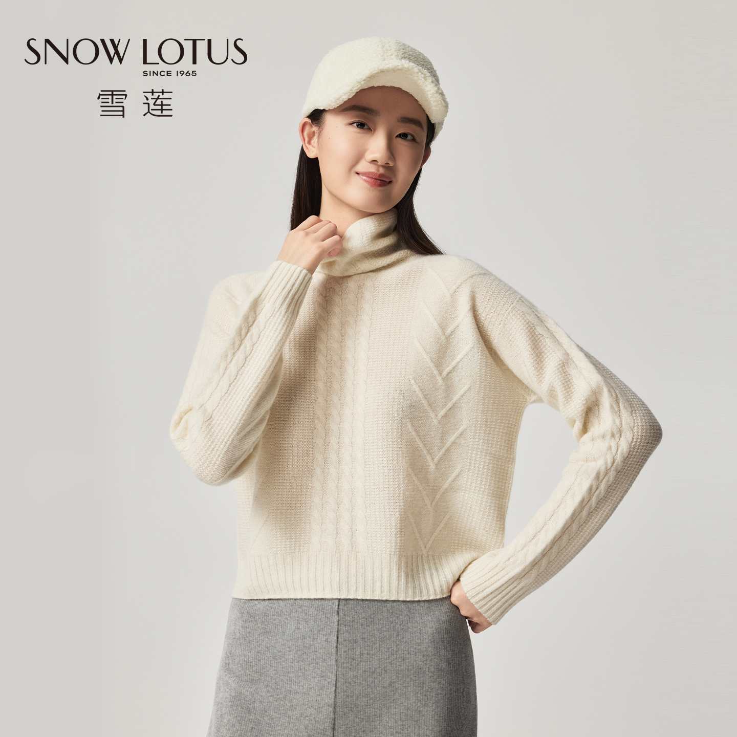 SNOWLotus2025新款韩版羊绒衫
