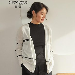 女春夏新款 1965 LOTUS 空调衫 SINCE 针织开衫 SNOW 长袖 雪莲薄款