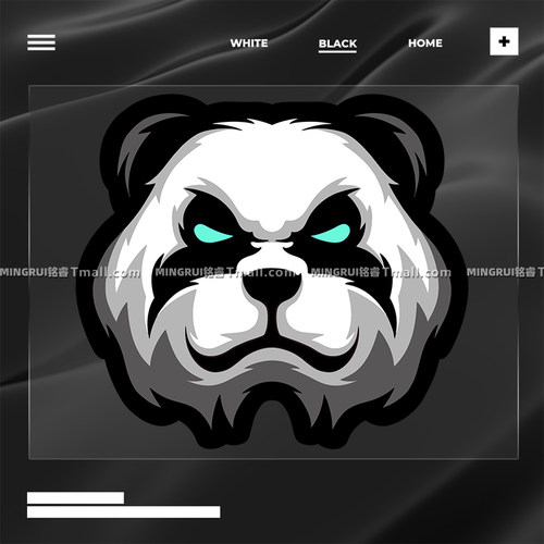 车贴创意漫画卡个性凶恶熊猫头