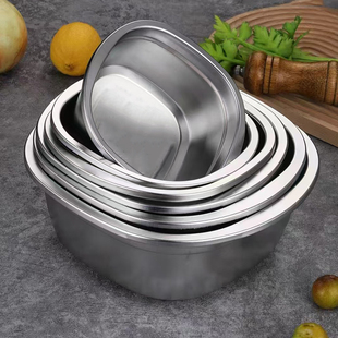 不锈钢盆食品级可加热可明火304汤盆加厚火锅铁盆电磁炉专用油盆