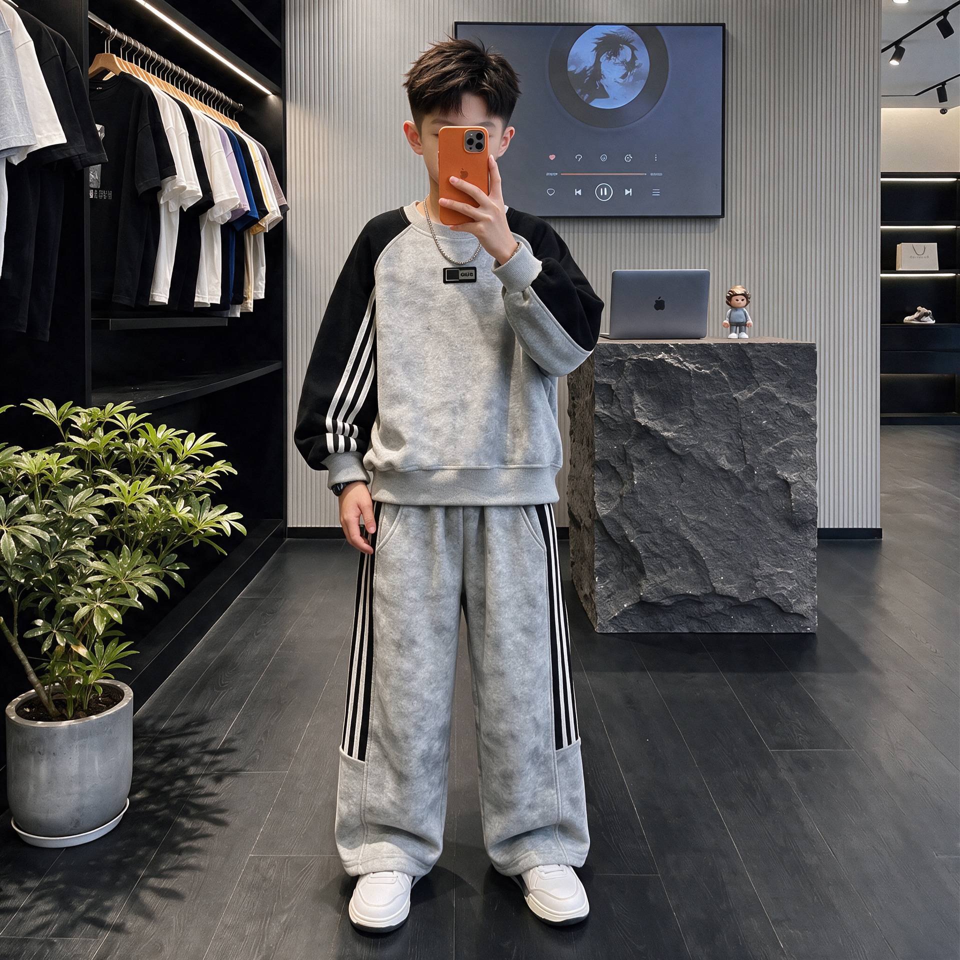 官方正品儿童装男童秋装卫衣套装2026新款春秋款中大童运动秋季男