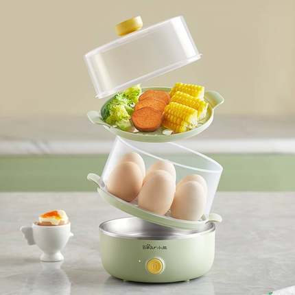 官方正品小熊煮蛋器ZDQ-K14S1蒸蛋器家用小型蒸锅早餐机煮鸡蛋神