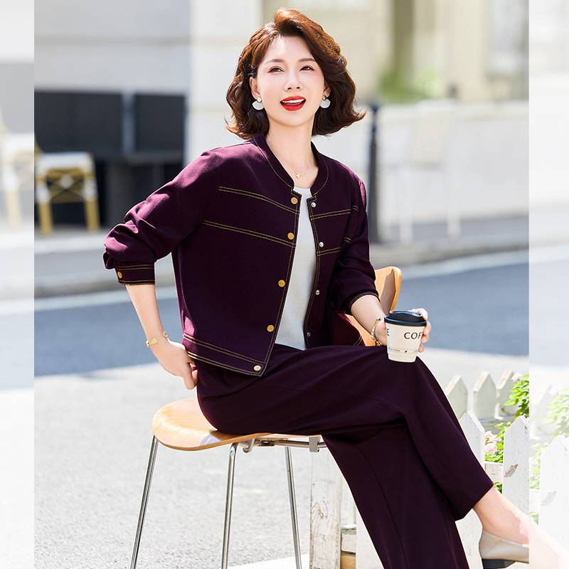 官方正品时尚牛仔套装女2026春秋新款洋气减龄牛仔短外套高腰阔腿