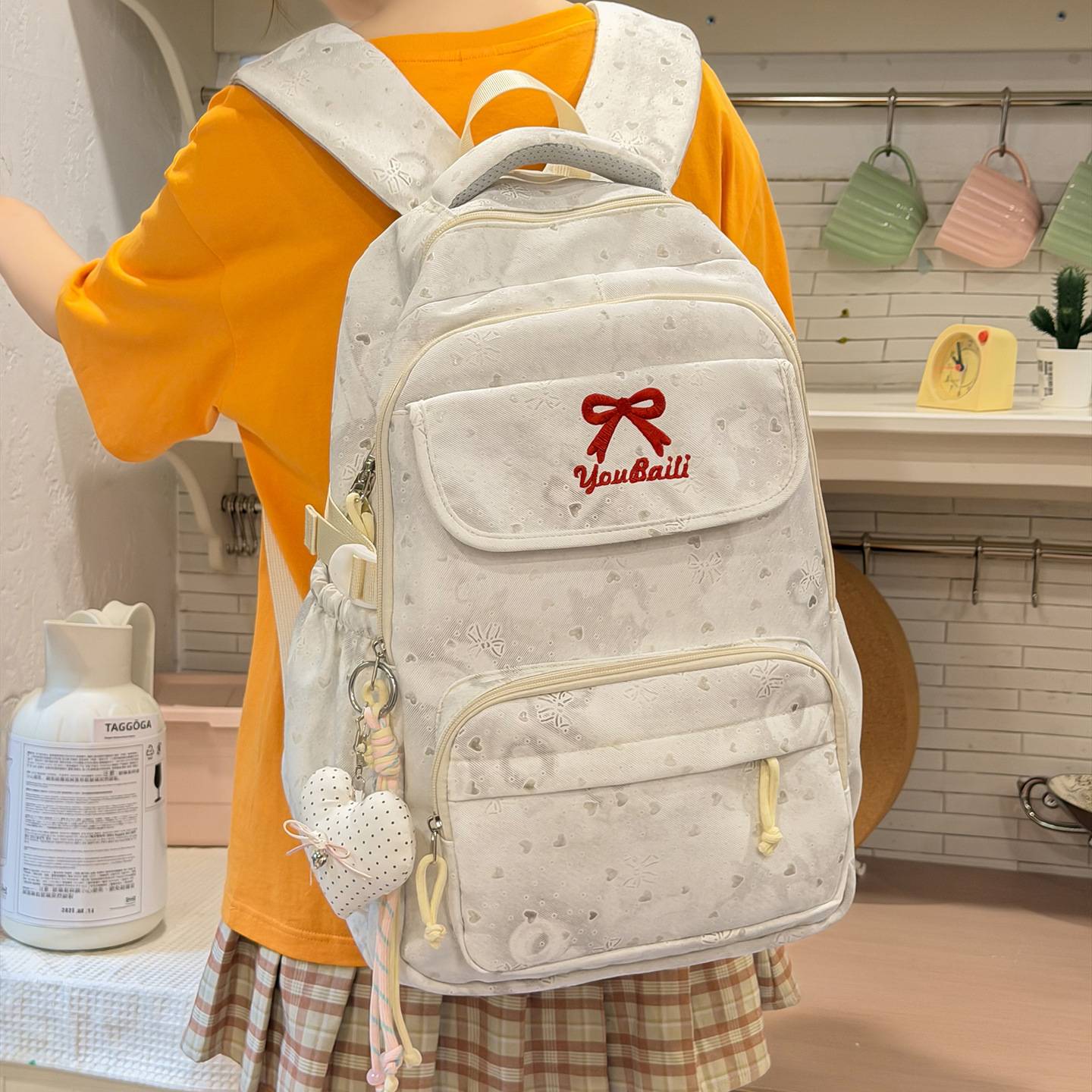 官方正品韩版ins学院风双肩包女百搭通勤书包高颜值大容量背包休