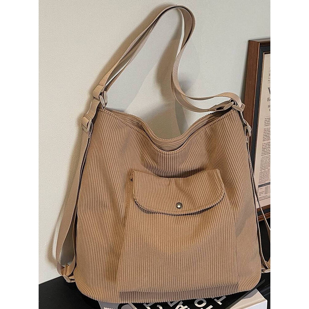 官方正品慵懒风大容量单肩包女2026春季新款时尚学生上课单肩手提