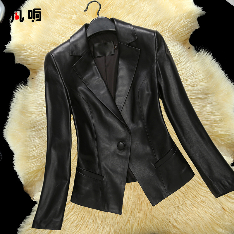 凡响2020新款春秋韩版皮衣女短款修身外套绵羊皮真皮西装休闲夹克|msdalam kategori Butik wanita / wanita, pakaian kulit - dari Buy2taobao.com untuk memberikan perkhidmatan ejen Taobao profesional membeli