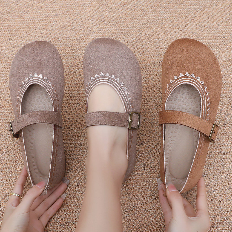 浅口单鞋女春秋复古平底玛丽珍女鞋一字扣勃肯鞋老北京布鞋女单鞋,女鞋,传统布鞋,淘宝优惠券,粉丝福利购,淘宝优惠卷