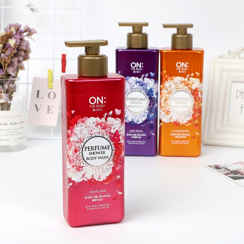 韩国进口正品LG ON 香水沐浴露液乳香体持久留香清洁全身补水男女
