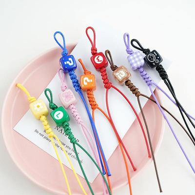 复古蜡线绳钥匙扣挂件手工编织钥匙圈烤漆高质感ins风钥匙绳汽车