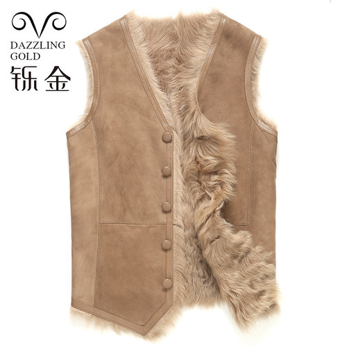 冬季男士羊毛加厚中老年背心坎肩