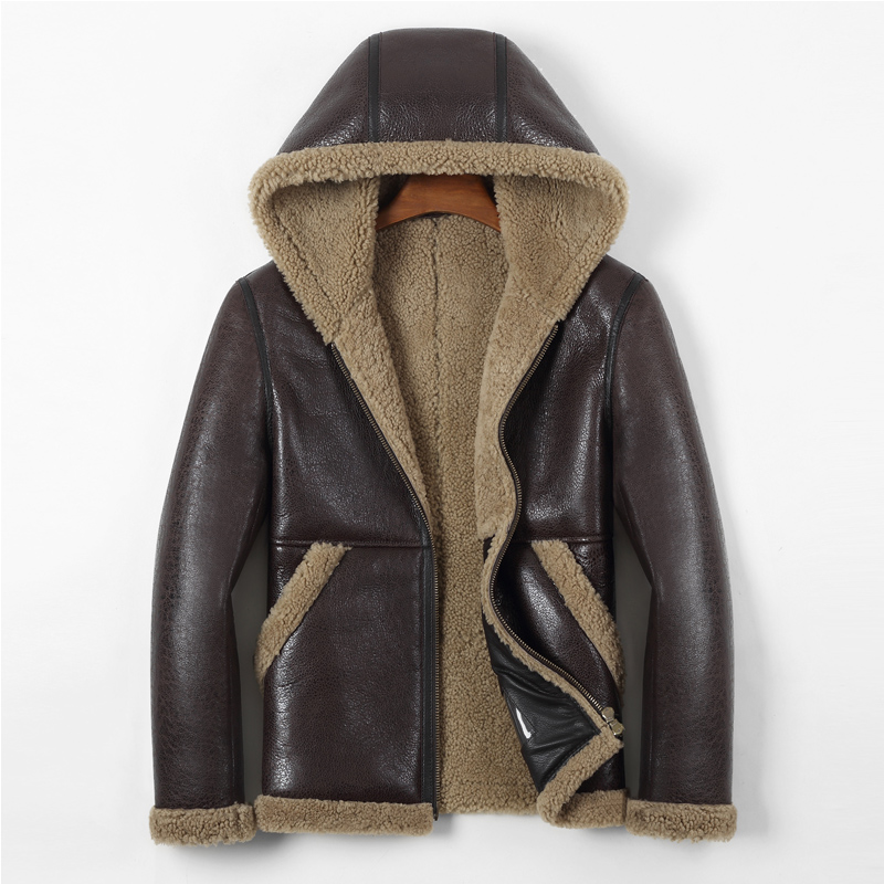 新连帽皮毛一体男皮衣夹克原生态外套真皮衣皮草羊毛羊羔毛羊剪绒,男装,皮衣,淘宝优惠券,粉丝福利购,淘宝优惠卷