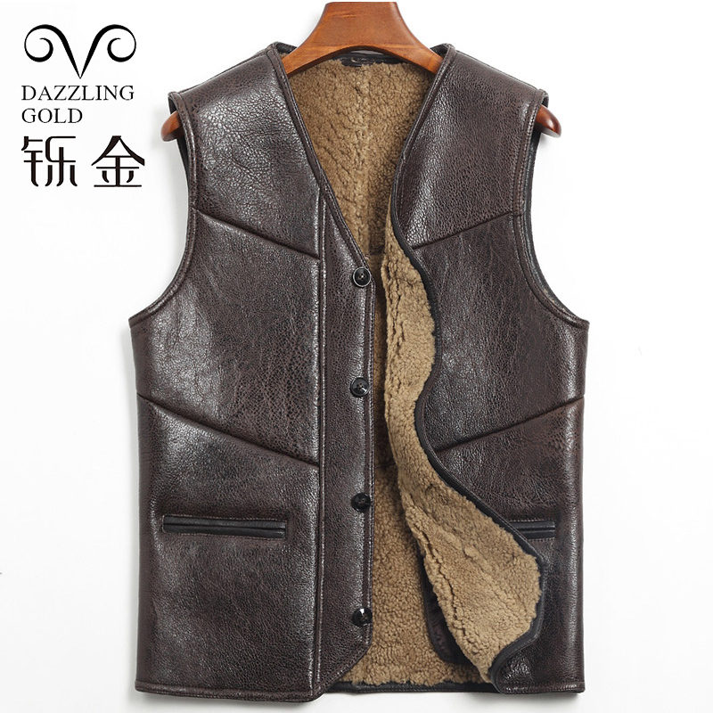 进口V领马甲男款加厚背心坎肩