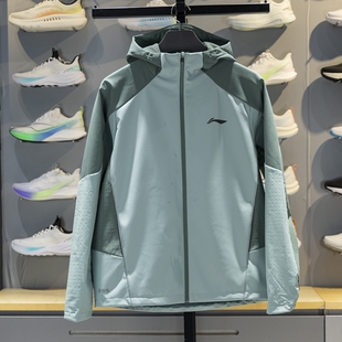 李宁男子软壳外套2025冬季 加绒保暖反光防泼水风衣AFDVB55 新款