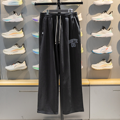 李宁反伍BADFIVE卫裤男子2026夏季直筒冰感吸汗舒适运动裤AKLW209